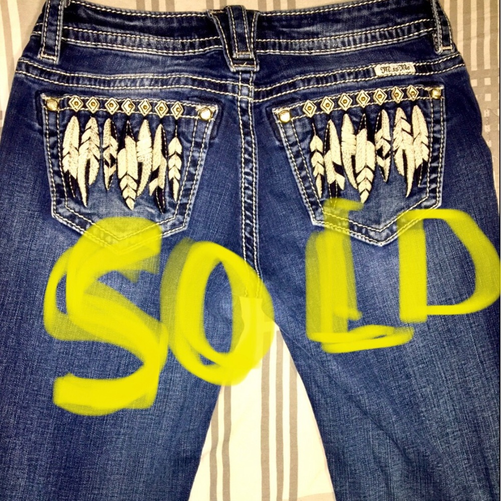 Miss Me Jeans Sz 27 27.5x32 embroidery embellished